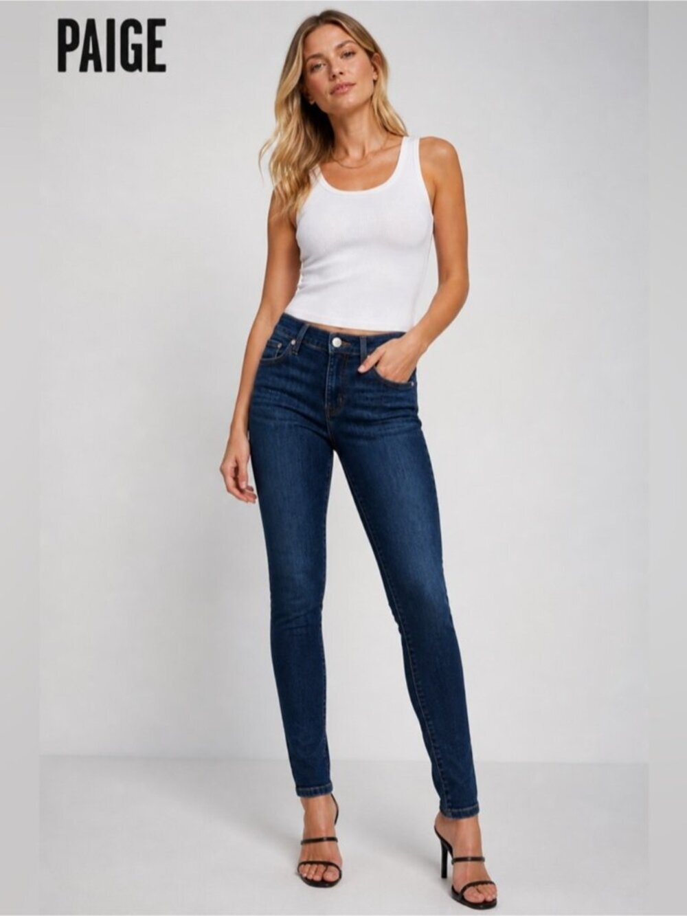 Paige Dark Wash Skinny Jeans Women’s Size 28 - Picture 1 of 8